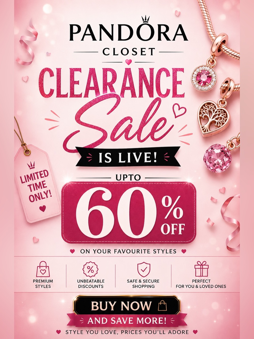 Discover amazing deals at the Pandora Closet Clearance Sale! 💖